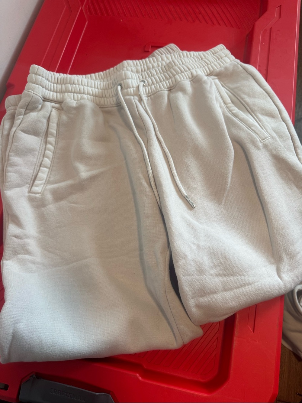 Abercrombie & Fitch Sunday Cream Cozy Fleece Sweatpants